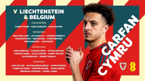 Welsh list: Brennan Johnson, Harry Wilson, Daniel James are on the list