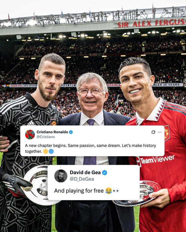Annual salary of 200 million euros🤑Royce celebrated his contract renewal with victory, De Gea commented: Play for free 😂