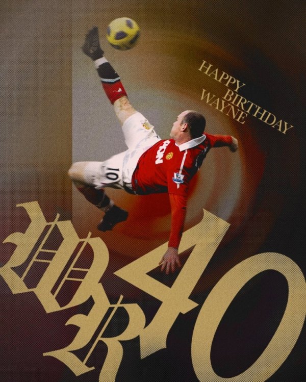 Today is Rooney’s 40th birthday. Manchester United’s social media wishes: Happy birthday to one of the legends of football♥️