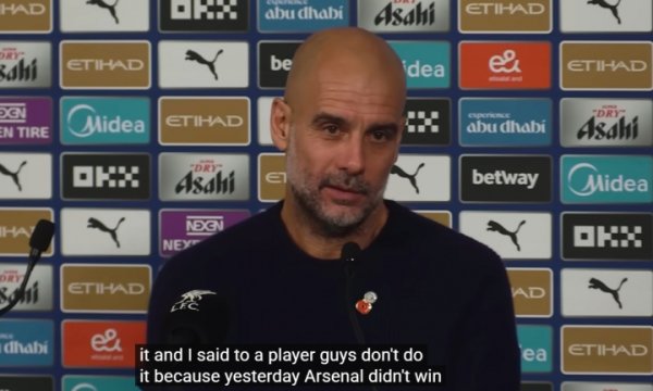 Guardiola: Arsenal finally dropped points? I told the players not to give their all just because Arsenal didn t win